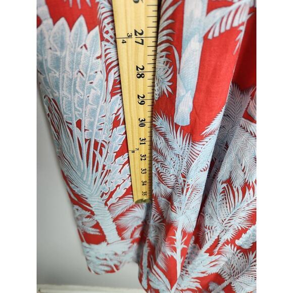 Talbots Oasis Palm Voile Fit and Flare Dress sz 12 lined resort vacation nwt - Picture 12 of 12